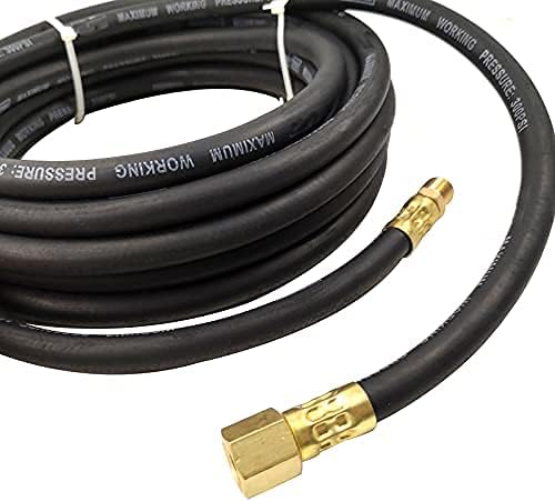 25ft x 1/4" Heavy-duty RUBBER Air Hose