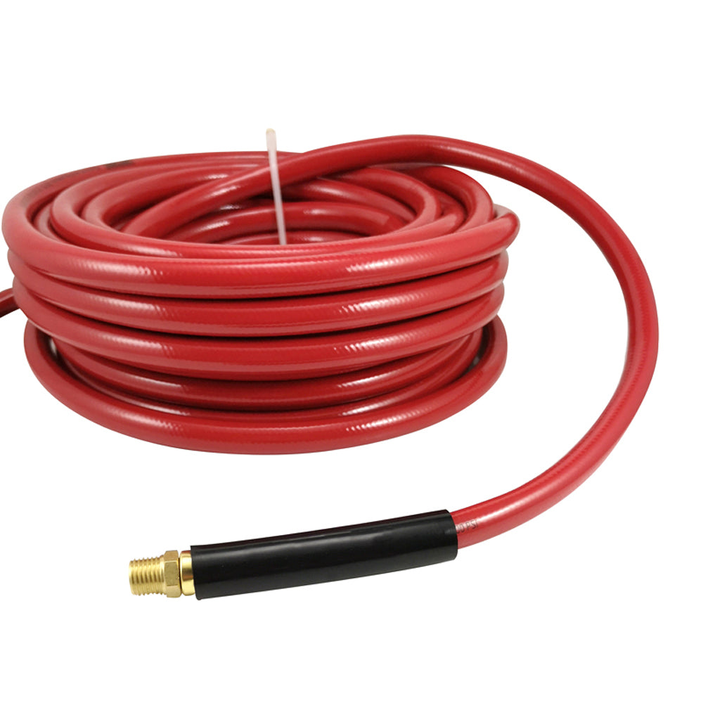 3/8" x 50 ft PVC Air Hose with 1/4" NPT Male Fittings