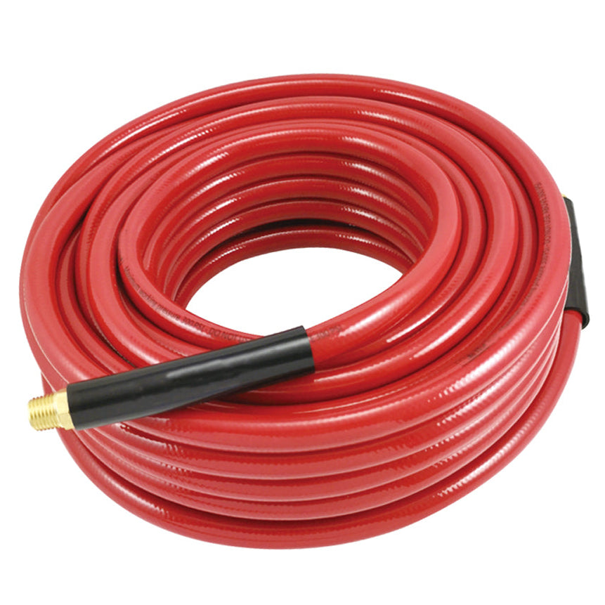 3/8" x 50 ft PVC Air Hose with 1/4" NPT Male Fittings