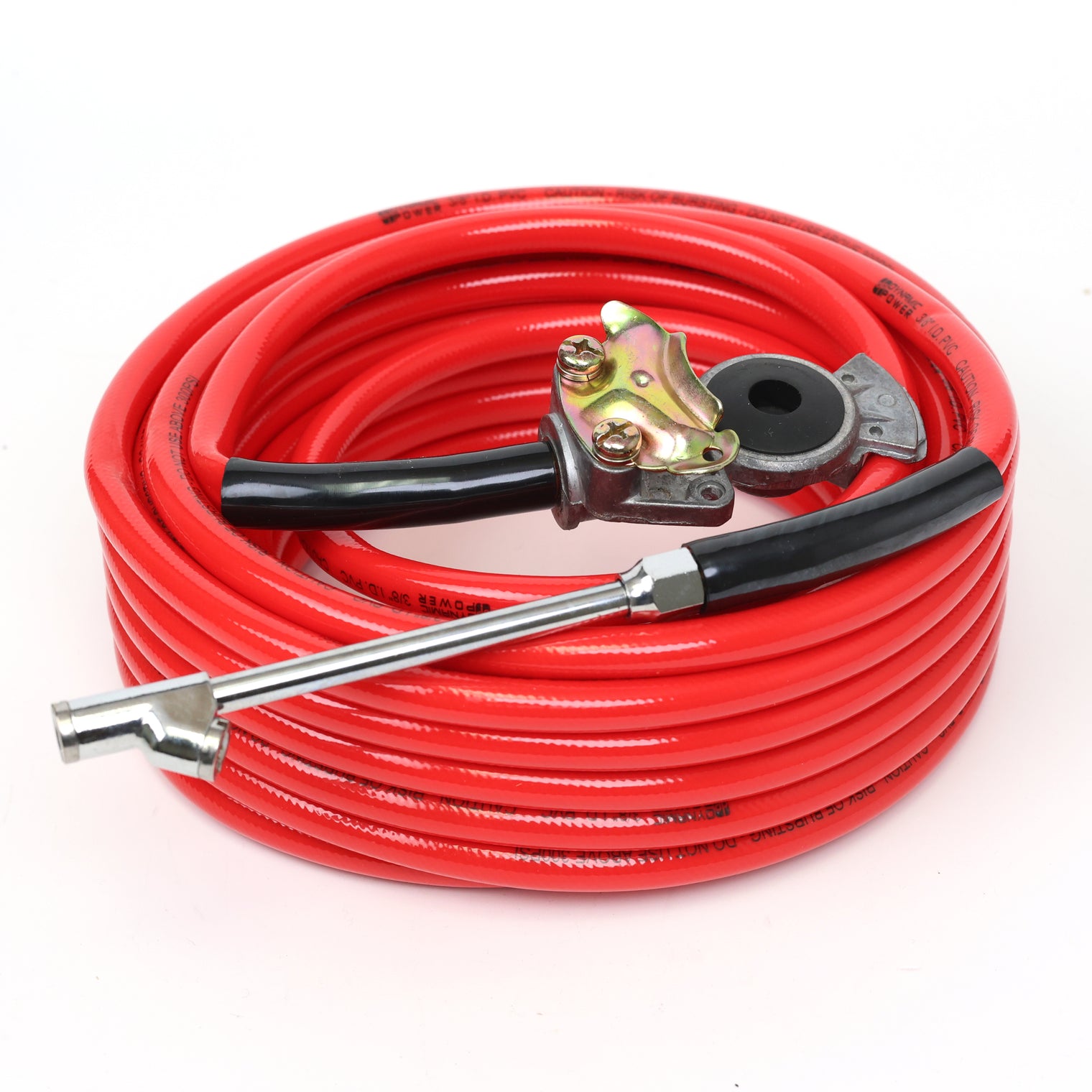 3/8" X 50' Tire Air Hose Inflator Kit with Universal Gladhand & Chuck