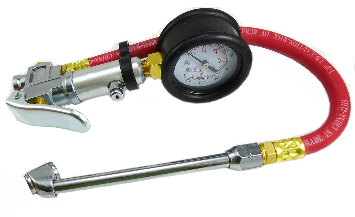 6” Dual Head Air Chuck Inflartor with Dial Gauge