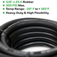 3/8" x 25 FT Rubber Air Hose