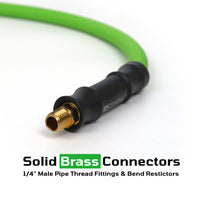 3/8 Inch x 50 Feet Hybrid Air Hose – Lightweight, 1/4 Inch NPT Male