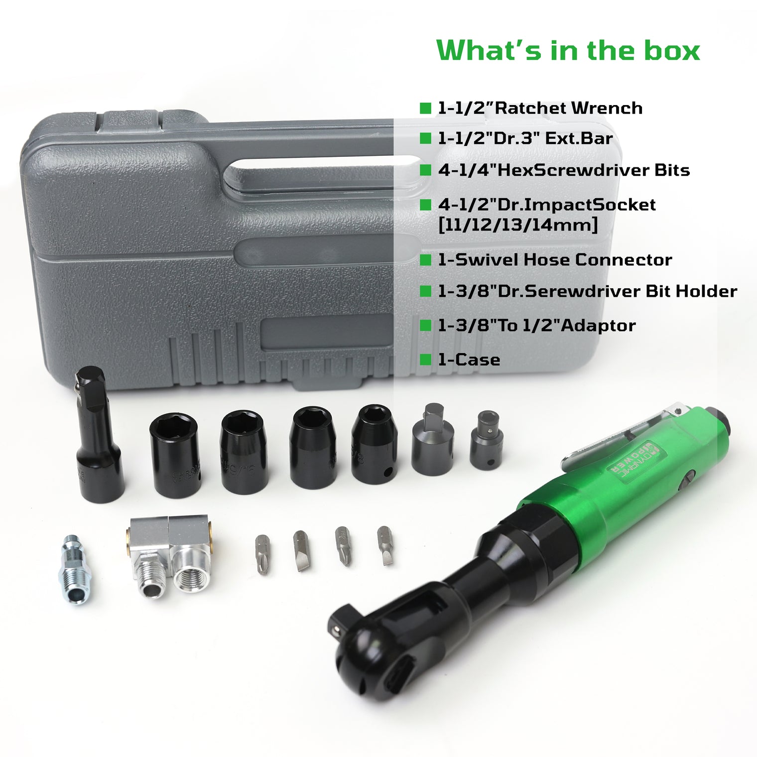 1/2" AIR RACHET WRENCH KIT