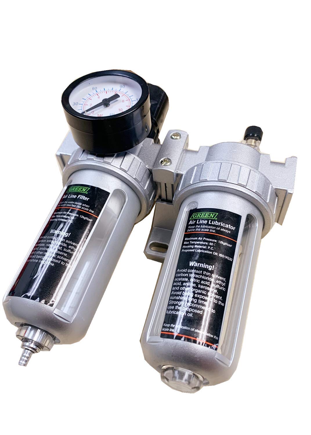 1/4" NPT Air Filter, Regulator & Lubricator (FRL) Combo