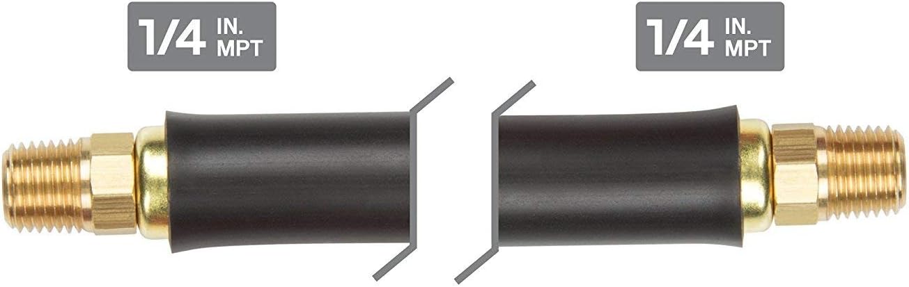 25Ft by 1/4" PU Recoil Air Hose With Blow Gun