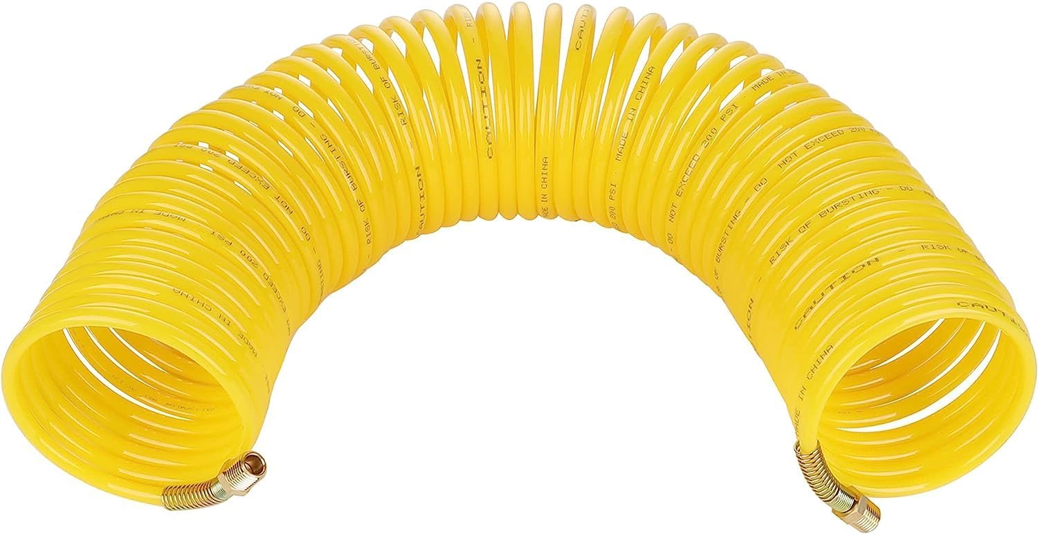 1/4 in x 50 ft Recoil Nylon Air Hose