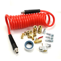 16-PCs. Air Compressor Accessories Kit with 3/8" x 15 ft Coil Air Hose