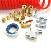 16-PCs. Air Compressor Accessories Kit with 3/8" x 15 ft Coil Air Hose