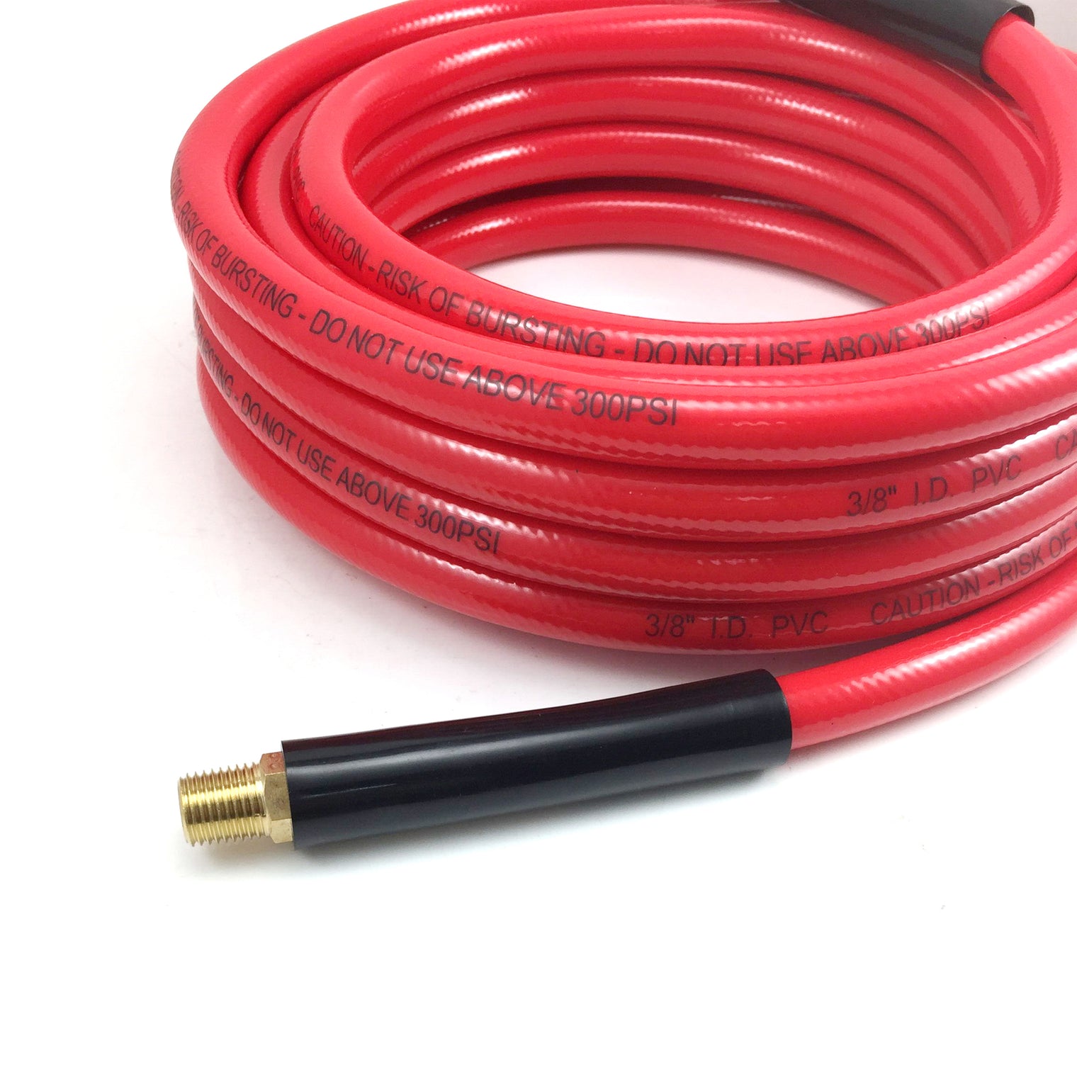3/8" x 25 FT PVC Air Compressor Hose + 10 Pieces Air Compressor Accessories Kit