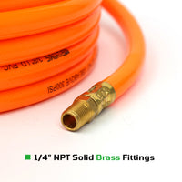 3/8" x 50ft PVC Air Hose with Brass Fittings