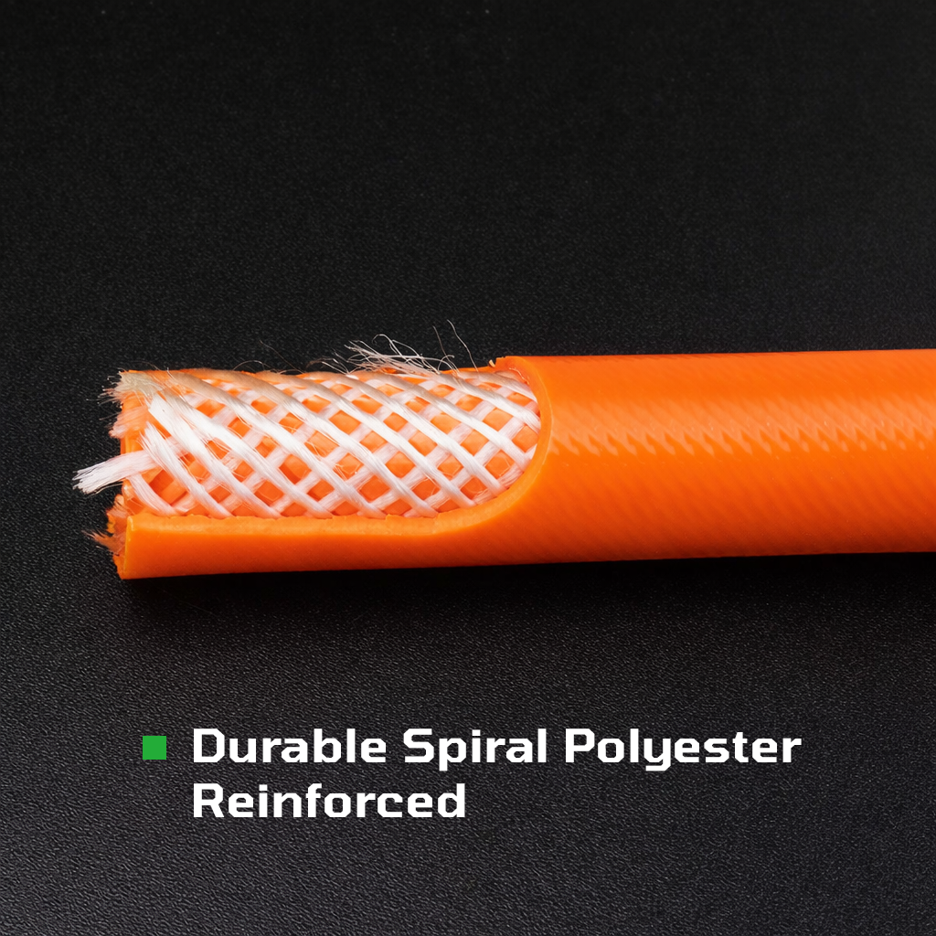 3/8" x 50ft PVC Air Hose with Brass Fittings
