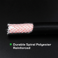 3/8" x 50 ft Premium Rubber Air Hose 1/4" Male Pipe Thread Fittings & Bend Restictors.