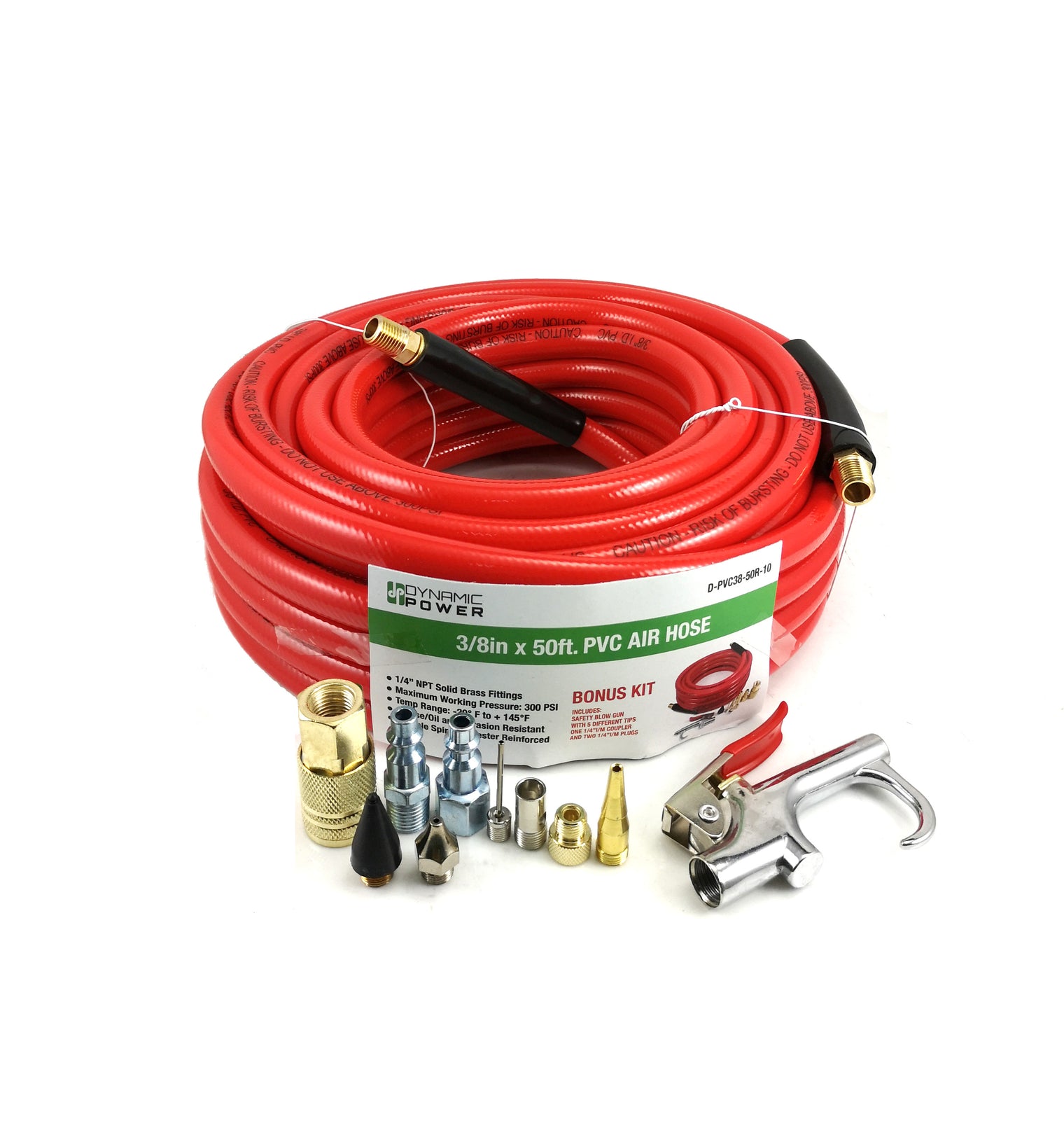 3/8" x 50ft PVC Air Compressor Hose Kit